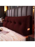 Almofada Para Cabeceira Encosto Apoio Lombar Spot 160cm Com Porta Celular Suede - Abmaza Vermelho