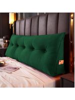 Almofada Para Cabeceira Encosto Apoio Lombar Spot 195cm Com Porta Celular Suede - Abmaza Cor Verde