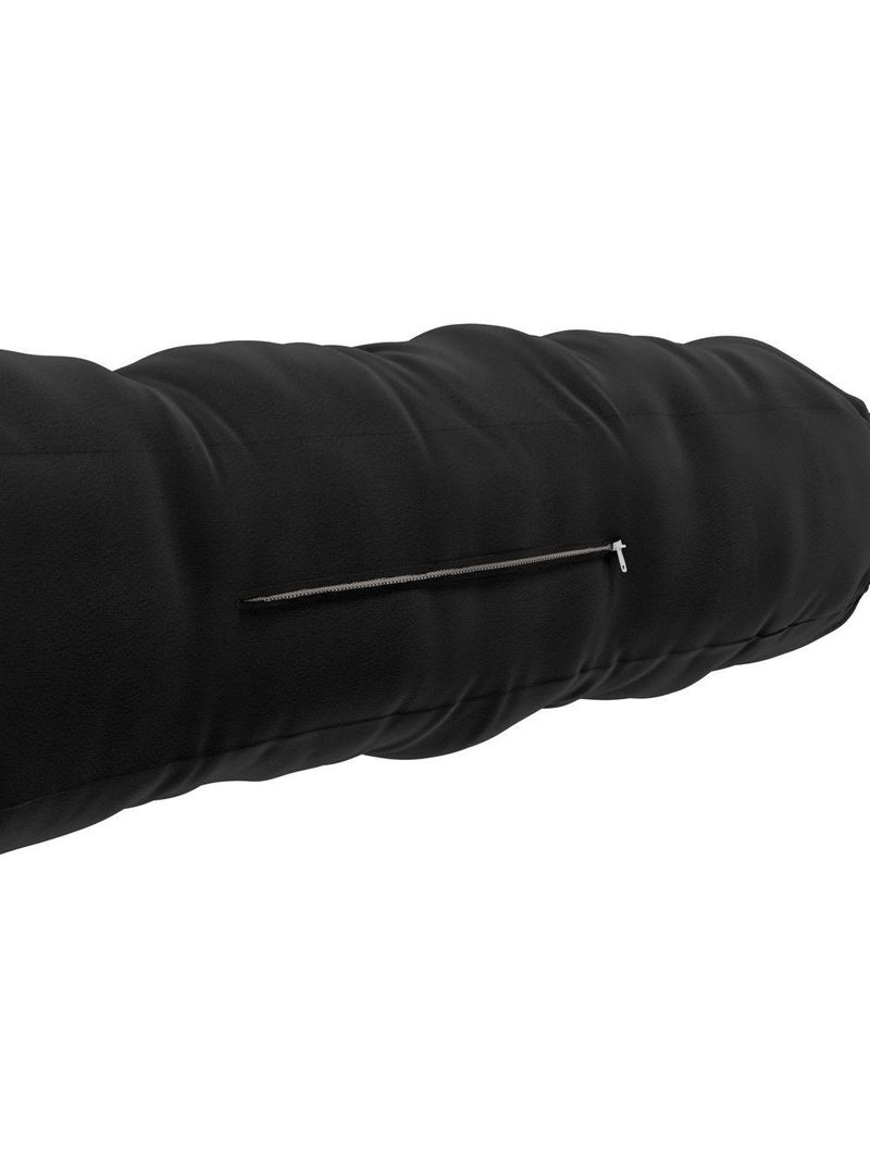 Almofada Para Cabeceira Encosto Apoio Lombar Spot 195cm Com Porta Celular Veludo - Abmaza Cor Preto