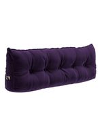 Almofada Para Cabeceira Encosto Apoio Lombar Spot 160cm Com Porta Celular Veludo - Abmaza Violeta