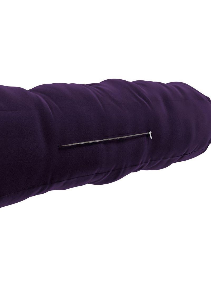 Almofada Para Cabeceira Encosto Apoio Lombar Spot 160cm Com Porta Celular Veludo - Abmaza Violeta