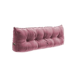 Almofada Para Cabeceira Encosto Apoio Lombar Spot 195cm Com Porta Celular Veludo - Abmaza Cor Rosa