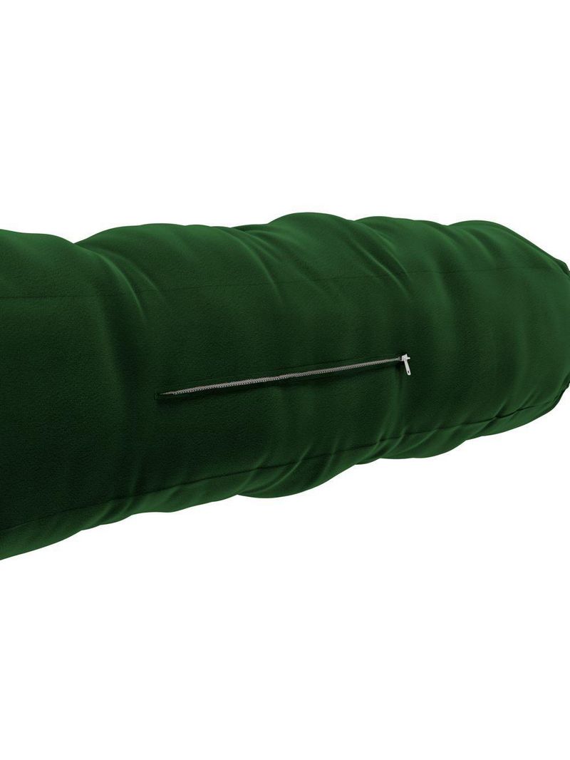 Almofada Para Cabeceira Encosto Apoio Lombar Spot 195cm Com Porta Celular Veludo - Abmaza Verde