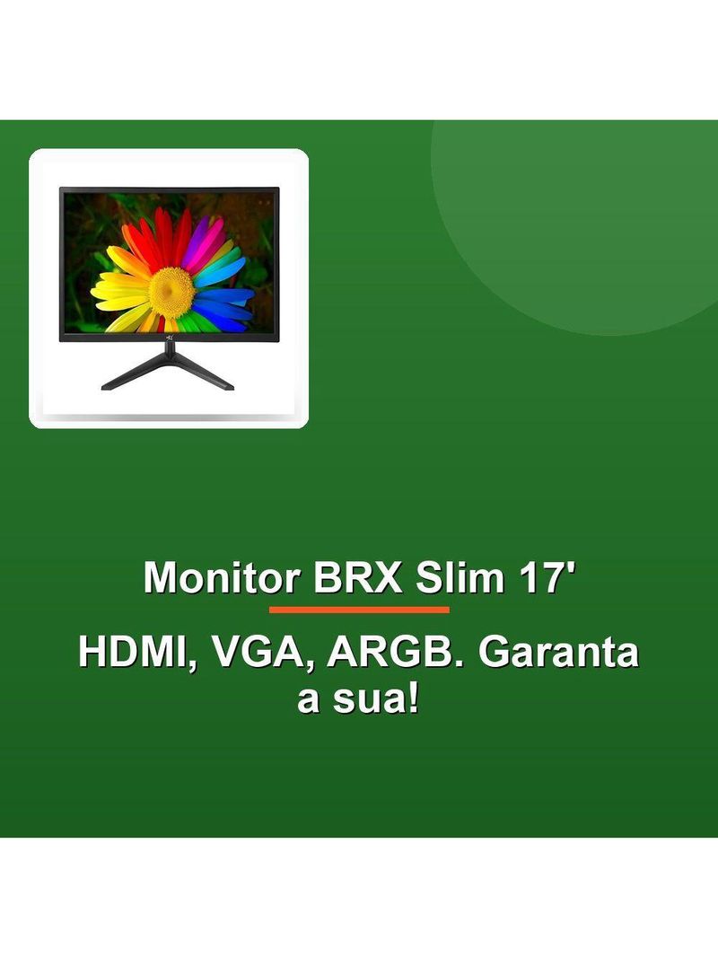 Monitor Brx Slim Led 17 Hdmi Vga