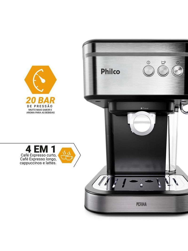 Cafeteira Expresso Philco 1,2L 20 Bar 950W PCF04A 110V