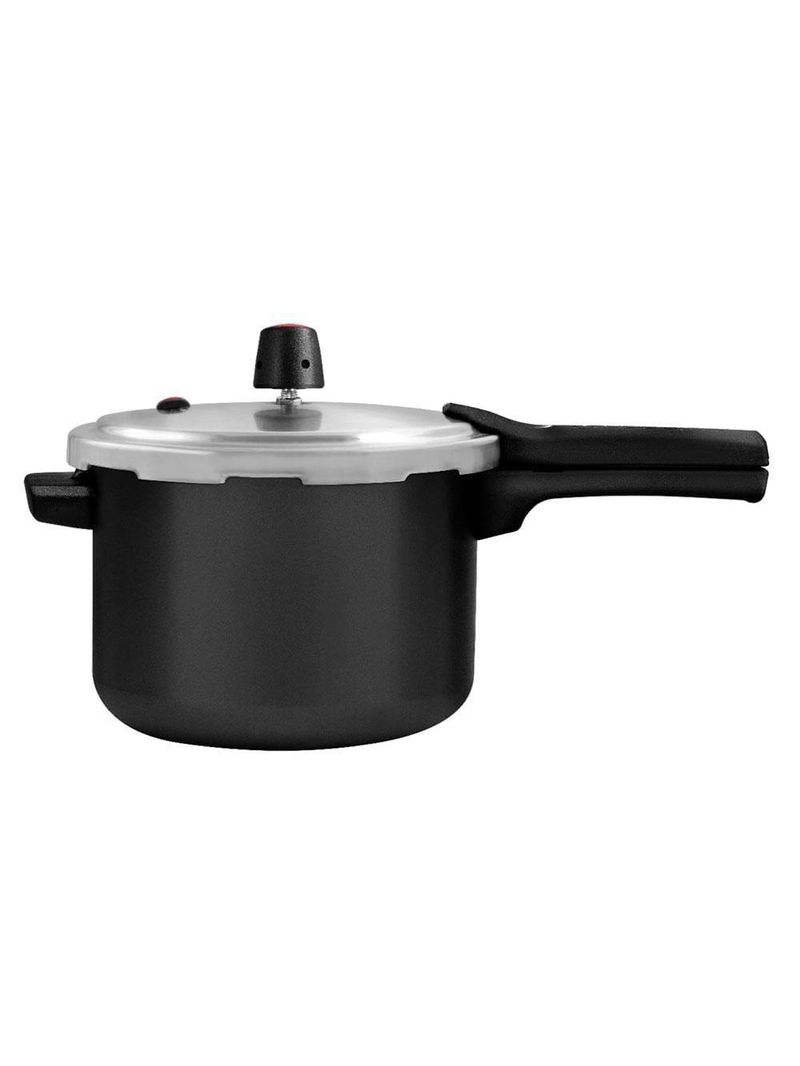 Panela de pressão 4,5l panelux magnific em alumínio com antiaderente ptfe - grafite