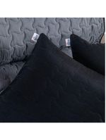 Protetor De Sofá Assento 2,20m Retrátil Shield Dupla Face Hipercal 400 Fios 100% Poliéster - Cinza/preto