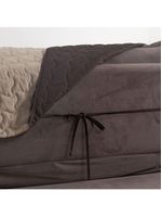 Protetor De Sofá Assento 2,20m Retrátil Shield Dupla Face Hipercal 400 Fios 100% Poliéster - Cáqui/marrom