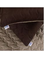 Par De Capas De Almofada Shield Dupla Face Hipercal 400 Fios 100% Poliéster - Marrom/cáqui