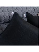 Par De Capas De Almofada Shield Dupla Face Hipercal 100% Poliéster - Cinza/preto