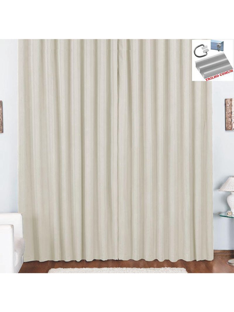 Cortina Tóquio  Oxford 2,00M X 1,70M  Palha