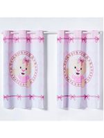 Cortina Kids Infantil Varão Tecido Oxford 2,00M X 1,30M - Ursinha Rosa