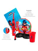 Escova infantil elétrica rotacional multi saúde lady bug miraculous - hc428