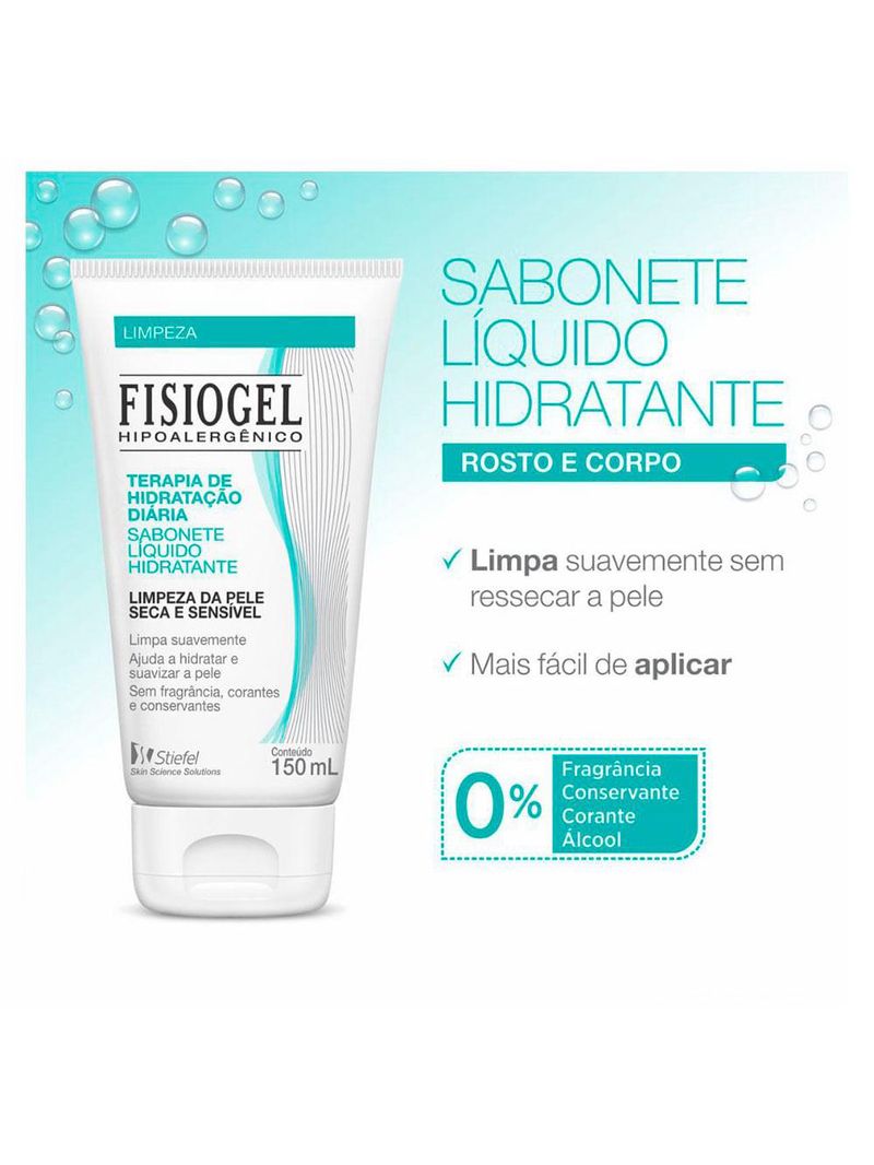 Sabonete líquido hidratante fisiogel