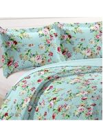 Kit Cobre Leito Colcha Mix Queen Estampado  3 Peças - Luiza