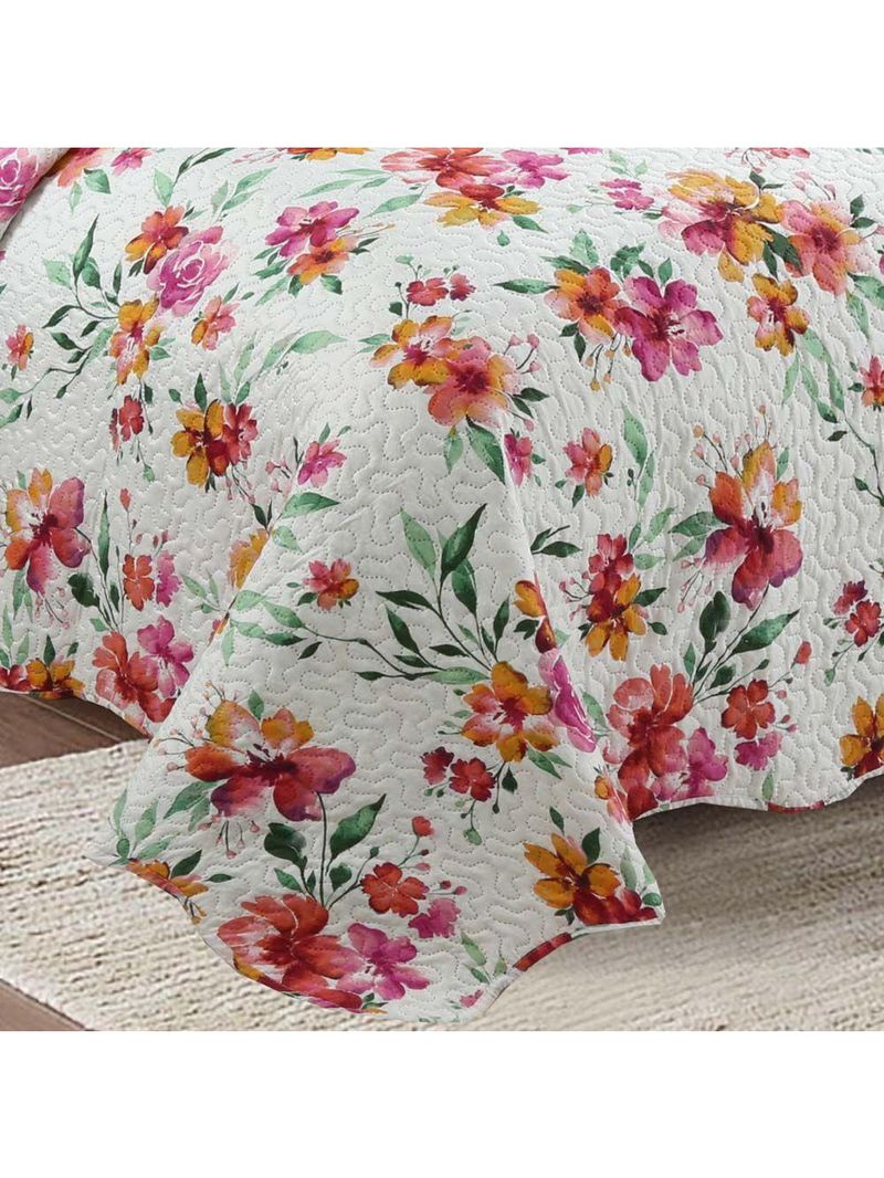 Kit Cobre Leito Colcha Casa Scarpa Mix Queen 3 Peças/Lilian