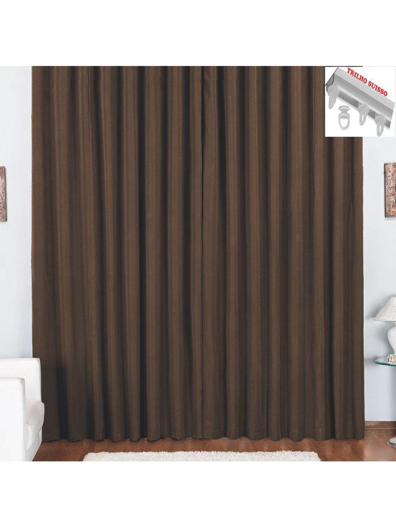 Cortina Tóquio Oxford 4,00M X 2,80M  Marrom