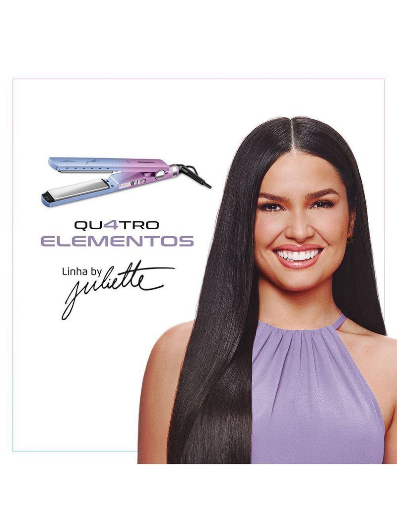 Prancha Alisadora Mondial By Juliette 60W P-JU-03 Azul/Rosa Bivolt