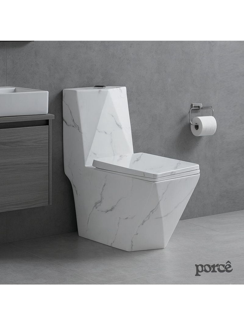 Vaso Sanitário Monobloco Porcê Supremus Mármore (PVS53MBSFB-BR)
