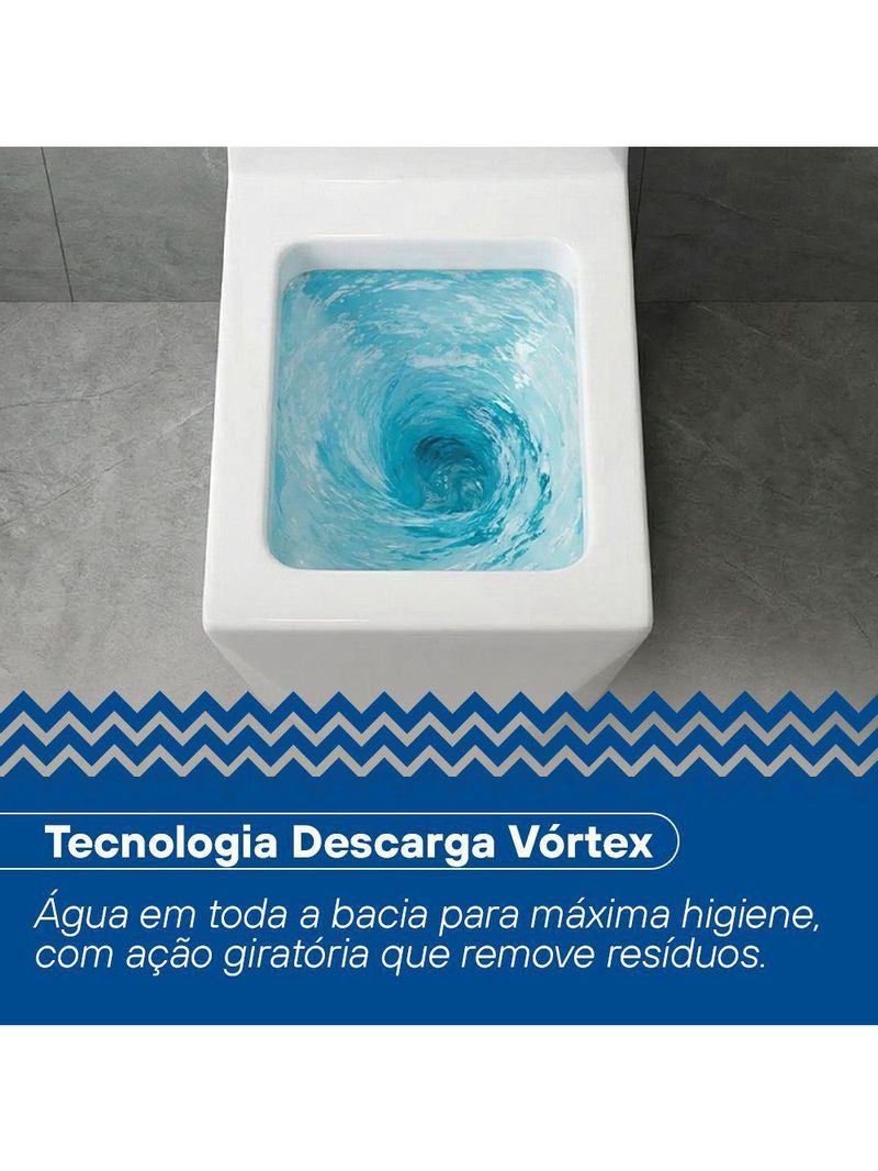Vaso Sanitário Monobloco Porcê Supremus Mármore (PVS53MBSFB-BR)