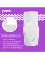 Vaso Sanitário Monobloco Porcê Supremus Mármore (PVS53MBSFB-BR)