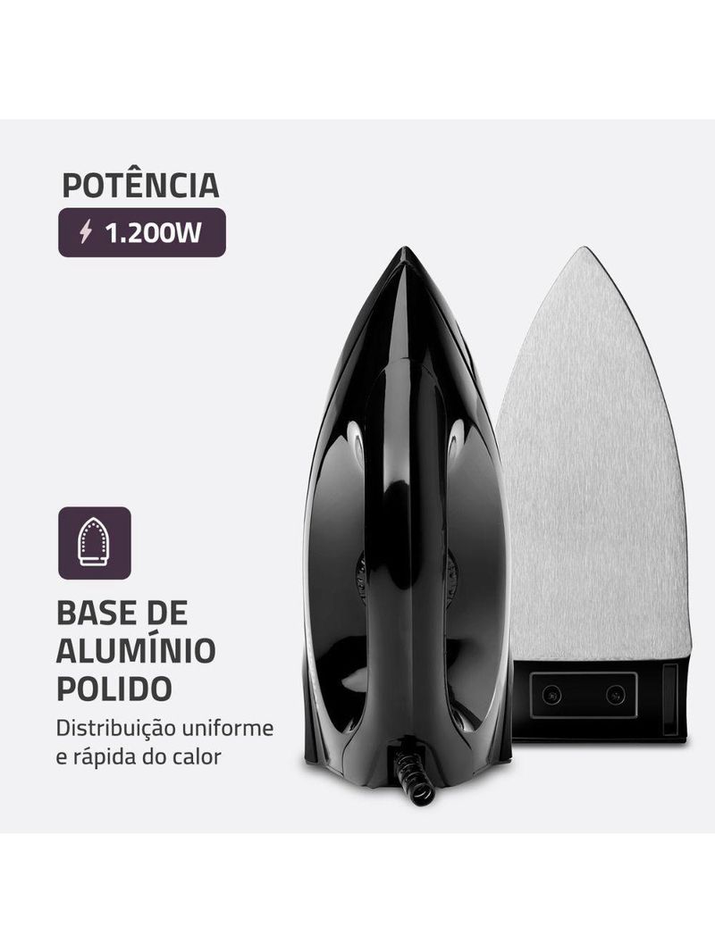 Ferro A Seco Mondial FSN55B 1000W Preto 220V