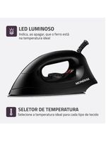 Ferro A Seco Mondial FSN55B 1000W Preto 220V