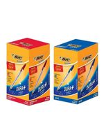 Kit Caixa De Caneta Esferográfica Cristal 10mm 100 Unidades Azul E Vermelho - Bic