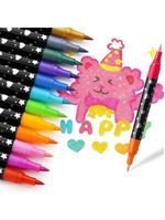 Canetas Para Colorir Com Glitter 2 Pontas – 48 Cores Vibrantes