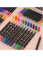 Canetas Para Colorir Com Glitter 2 Pontas – 48 Cores Vibrantes