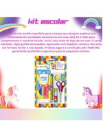 Kit Material Escolar Infantil Lápis De Cor Leo & Leo Jardim 7 Peças Smille