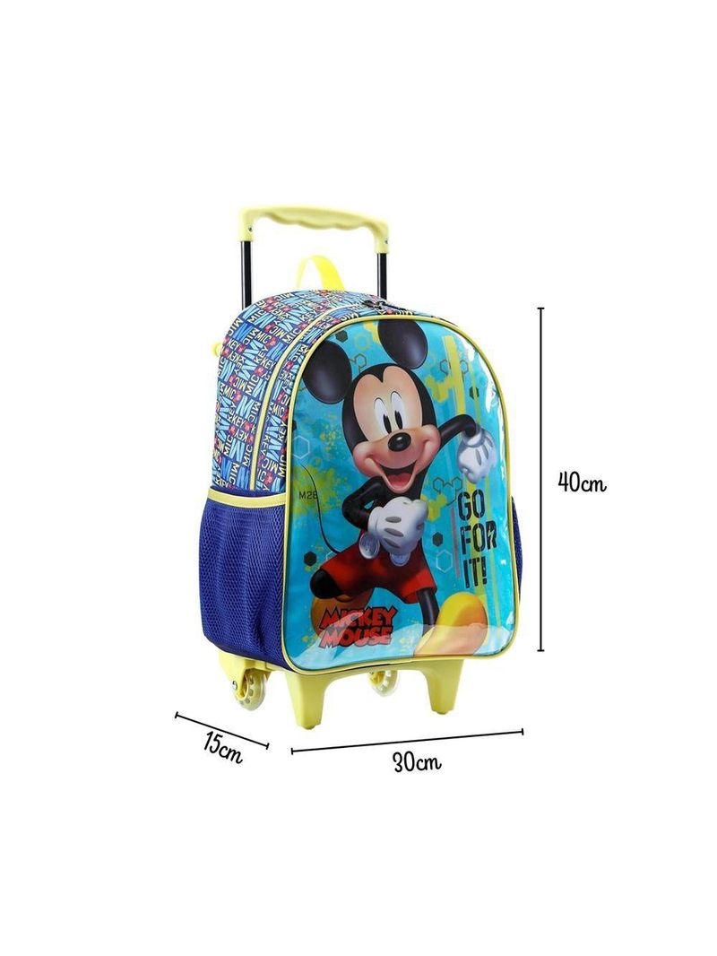 Kit Mochila De Rodinha Lancheira Térmica E Estojo Mickey