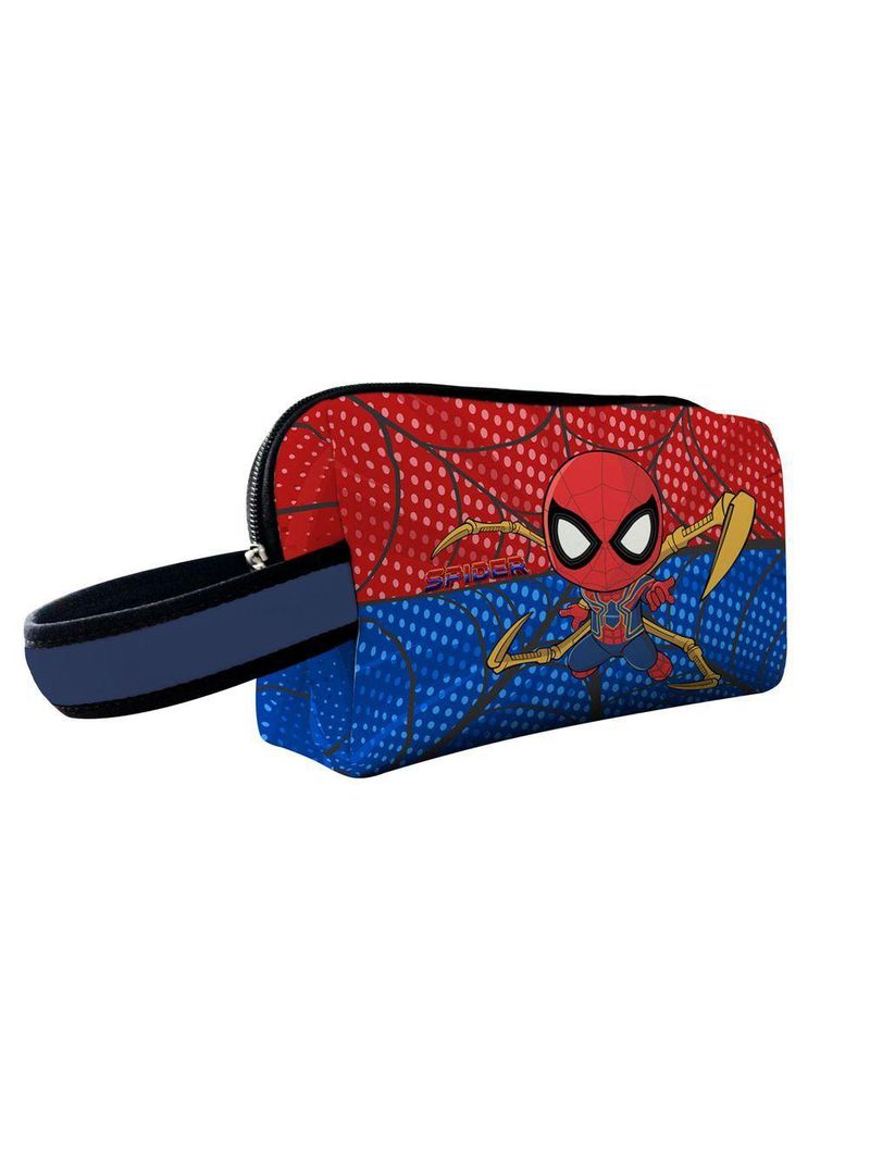 Kit Mochila r Infantil Rodinhas Lancheira Estojo Isoprene Menino Aranha