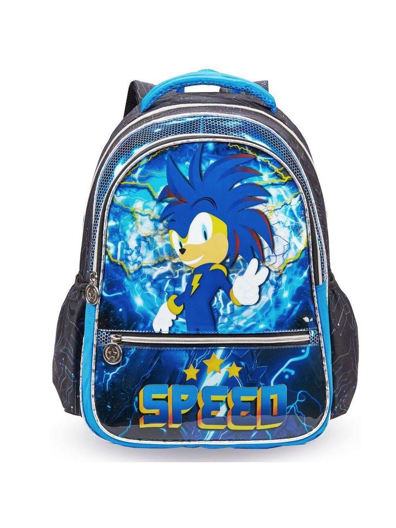 Mochila Costas Grande Escolar Infantil Sonic Shadown Game