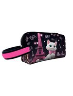 Kit Mochila r Infantil Rodinhas Lancheira Estojo Isoprene Gatinha Paris