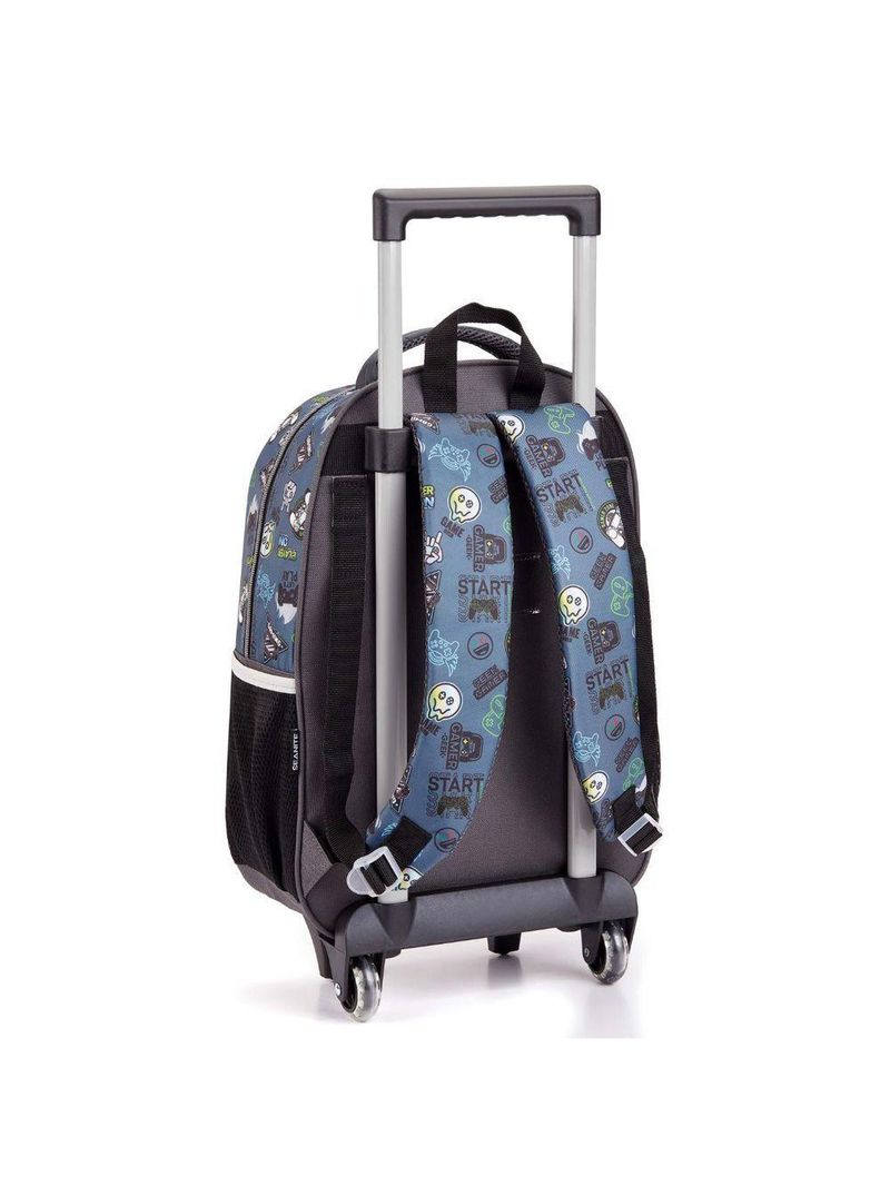 Kit Mochila Rodinhas Lancheira Estojo Infantil Gamer Player On Escolar Jogos Video Game Seanite