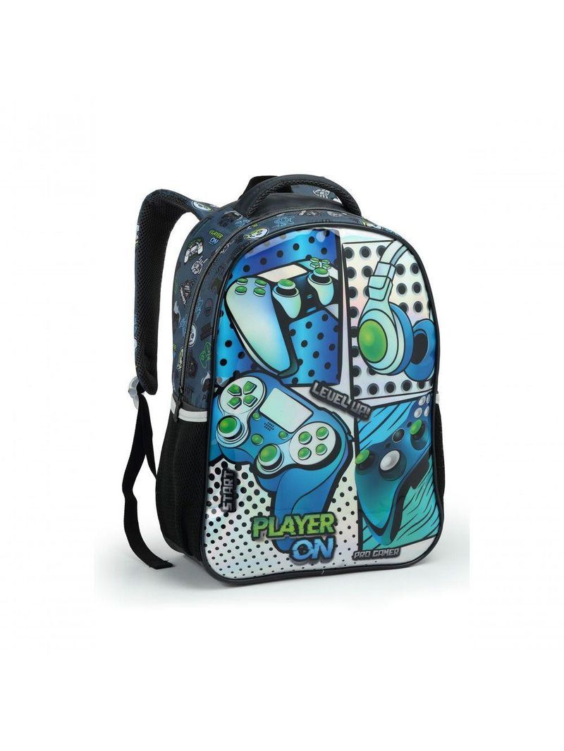 Mochila Costas Infantil Gamer Player On Escolar Jogos Video Game Seanite