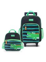 Conjunto De Mochila Com Rodinhas E Lancheira Térmica Infantil 4750ml Verde