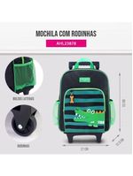 Conjunto De Mochila Com Rodinhas E Lancheira Térmica Infantil 4750ml Verde