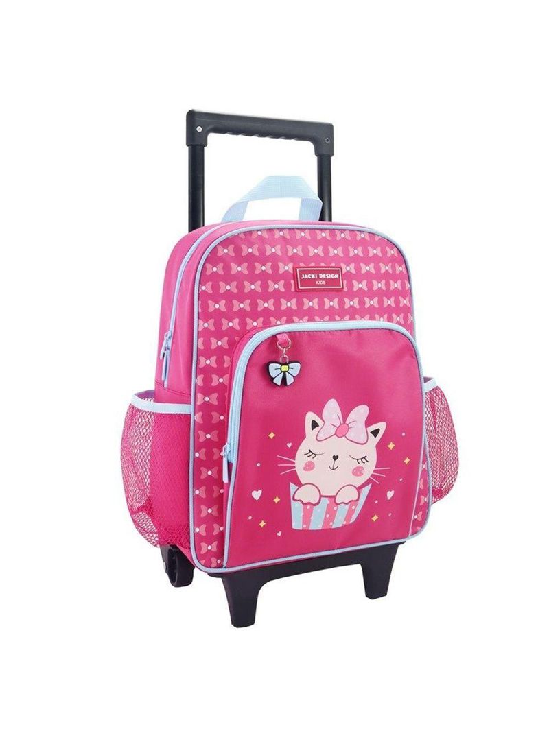 Conjunto De Mochila Com Rodinhas E Lancheira Térmica Infantil 4750ml Pink