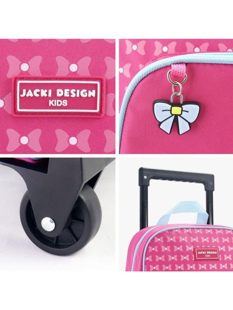 Conjunto De Mochila Com Rodinhas E Lancheira Térmica Infantil 4750ml Pink