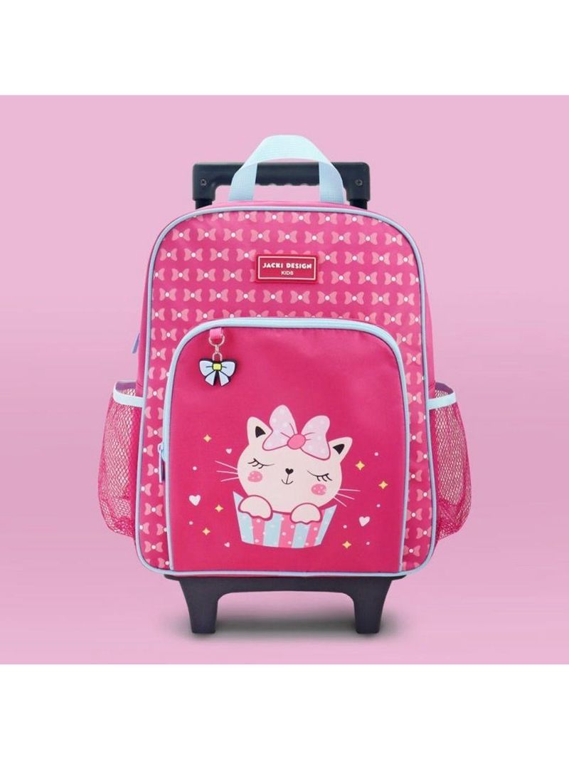 Conjunto De Mochila Com Rodinhas E Lancheira Térmica Infantil 4750ml Pink