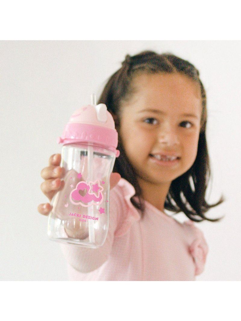 Kit Lancheira Térmica, Pote Marmita 400ml E Garrafa 460ml Infantil Piccolino Rosa