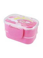 Kit Lancheira Térmica, Pote Marmita 400ml E Garrafa 460ml Infantil Piccolino Rosa