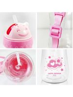 Kit Lancheira Térmica, Pote Marmita 400ml E Garrafa 460ml Infantil Piccolino Rosa