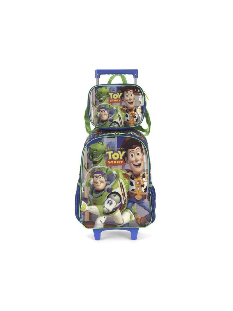 Kit Mochila De Rodinhas E Lancheira Toy Story Verde Maxlog