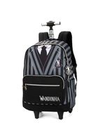 Mochila De Rodinhas Wandinha Uniforme Preto - Luxcel