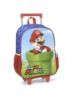Kit Mochila Rodinha Lancheira Inantil Escolar Menino Super Mario Bros Cano Vermelho