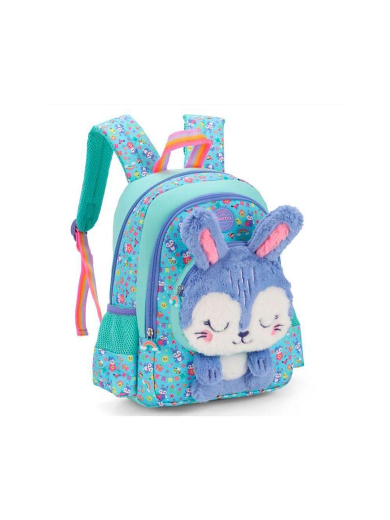 Mochila De Costa Coelhinho C- Orelha 3d Petit Verde - Luxcel