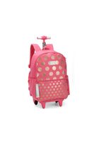Mochila De Rodinhas Rosa Com Bolinhas Up4you